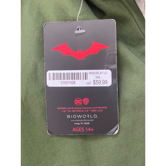 DC Comics The Riddler Jacket NWT! - Picture 9 of 13